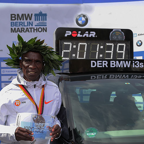 La maratona di Berlino Eliud Kipchoge